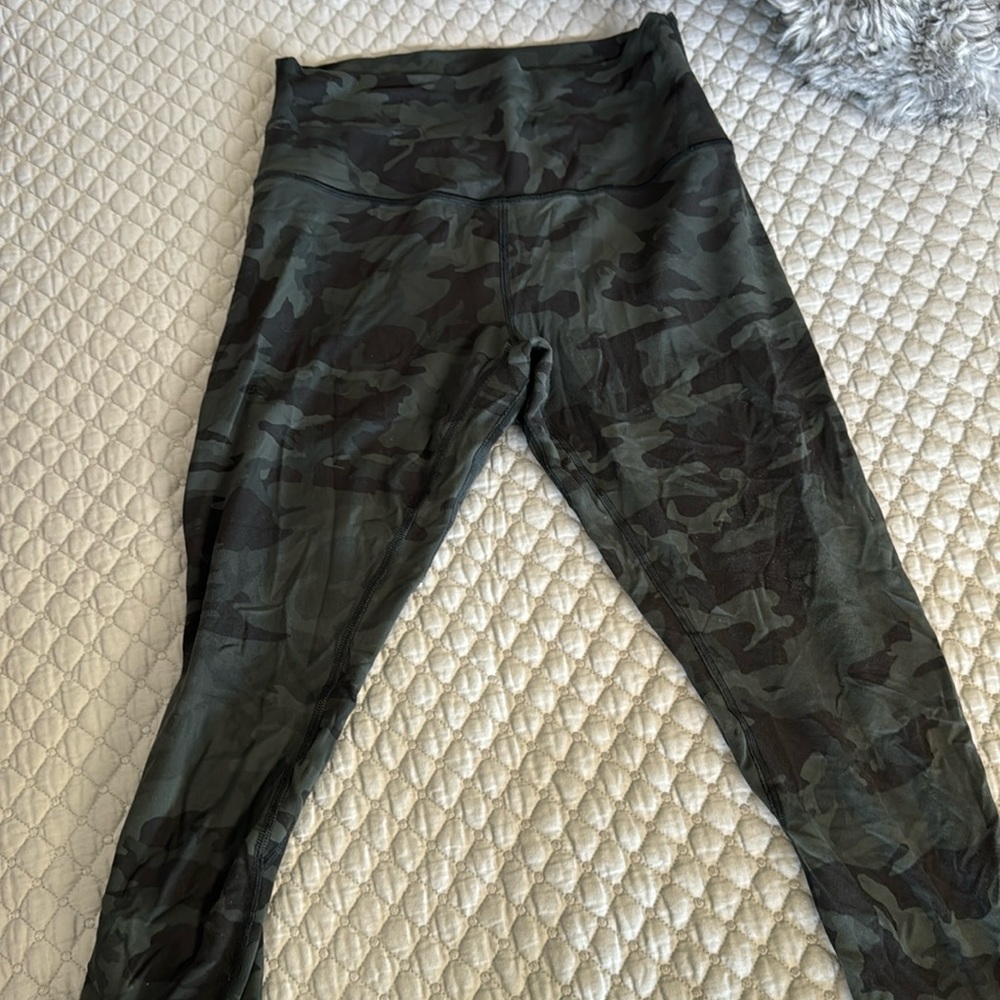 Lululemon gray or dark green camouflage leggings